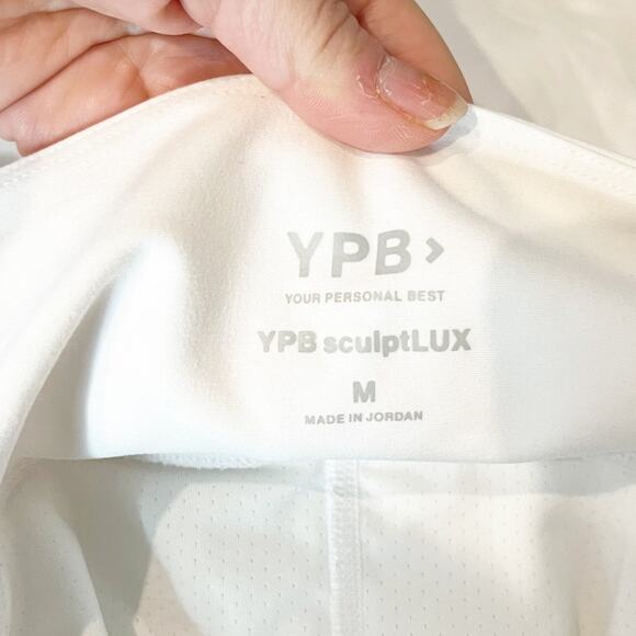 Abercrombie & Fitch YPB SculptLUX Faux Wrap Mini Skort Skirt White Medium - Picture 2 of 3